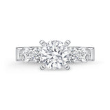 QRPT*12_00 Petite Prong Diamond Engagement Semi-Mount Ring