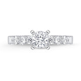 QRPT*16_00 Petite Prong Diamond Engagement Semi-Mount Ring