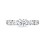 QRPT*21_00 Petite Prong Diamond Engagement Semi-Mount Ring