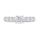 QRPT*35_00 Petite Prong Diamond Engagement Semi-Mount Ring