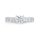 QRPT*36_00 Petite Prong Diamond Engagement Semi-Mount Ring