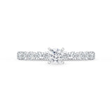 QRPT*49_00 Petite Prong Diamond Engagement Semi-Mount Ring