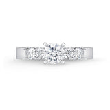 QRPT*55_00 Petite Prong Diamond Engagement Semi-Mount Ring