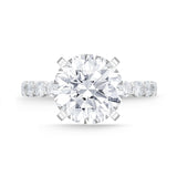 QRPT*86_00 Petite Prong Diamond Engagement Semi-Mount Ring