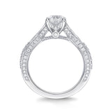QRVG*05_00 Vintage Diamond Engagement Semi-Mount Ring
