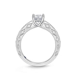 QRVG*07_00 Vintage Diamond Engagement Semi-Mount Ring