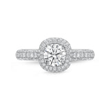 QRVG*18_00 Vintage Diamond Engagement Semi-Mount Ring