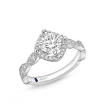 QRVG*19_00 Vintage Diamond Engagement Semi-Mount Ring
