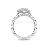 QRVG*19_00 Vintage Diamond Engagement Semi-Mount Ring