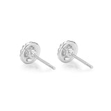 QEHA*15_00 Halo Diamond Studs Semi-Mount Earrings