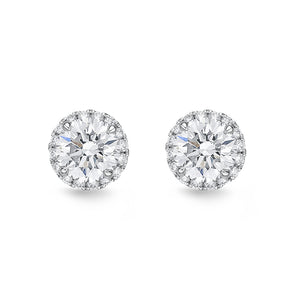 SEHA*07_00 Halo Diamond Studs Earrings