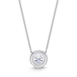 QNHA*07_00 Halo Diamond Classic Semi-Mount Necklace