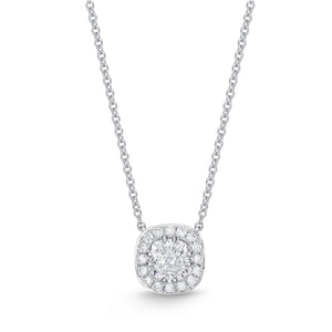 SNHA*20_00 Halo Diamond Classic Necklace