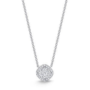 SNHA*21_00 Halo Diamond Classic Necklace